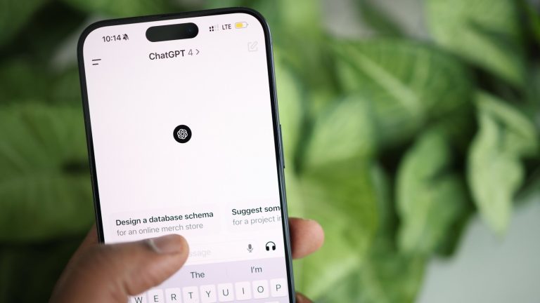 Hand holding a phone with ChatGPT open, where you want to get your business found